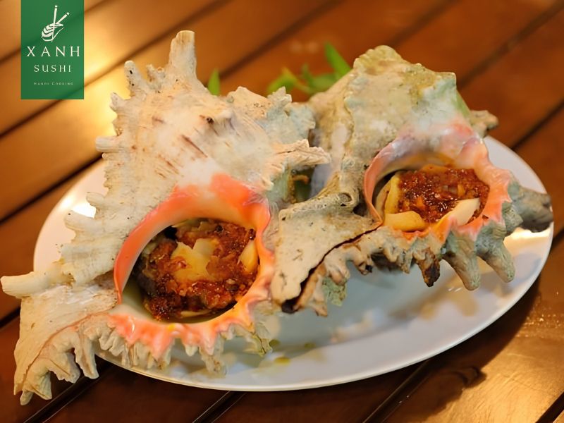 Các món ốc gai nướng, hấp