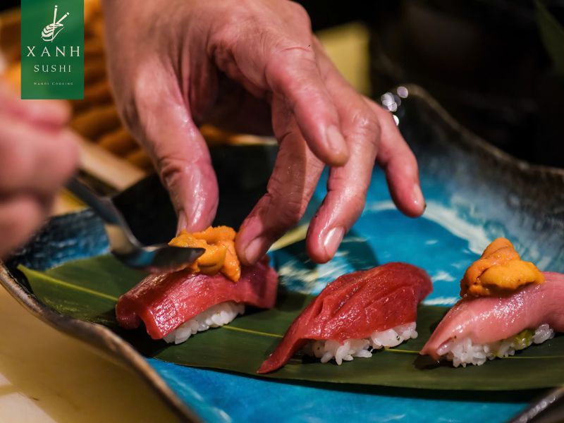 Thưởng thức nigiri tại các nhà hàng