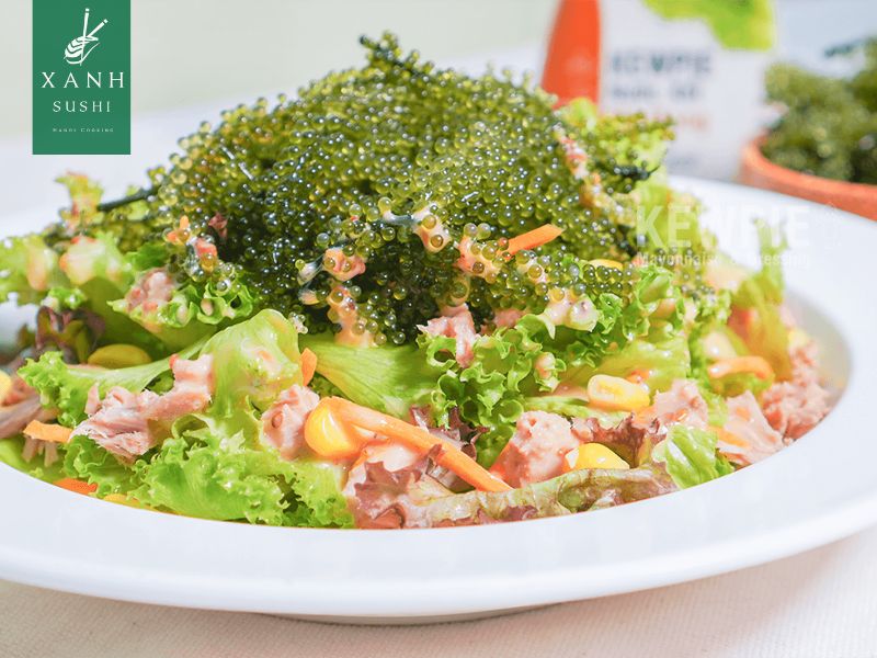 Salad rong nho cá ngừ
