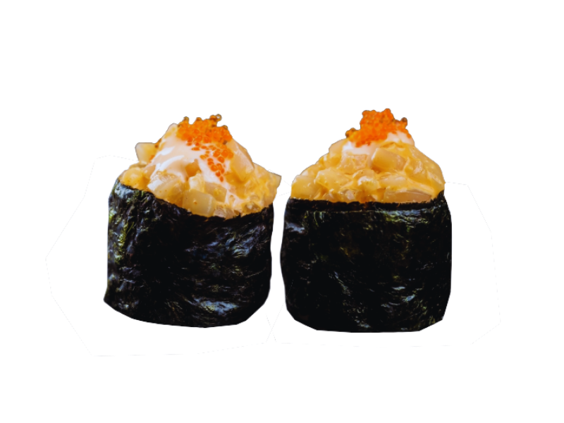 Sushi Gunkan sò điệp sốt cay