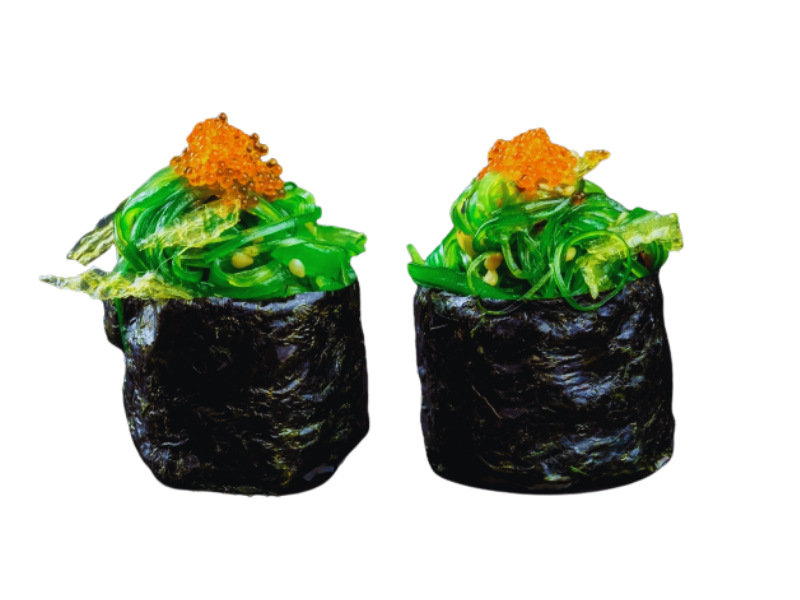 sushi gunkan rong biển trứng cua