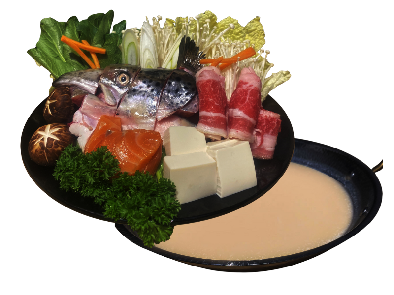 Lẩu sữa miso đầu cá hồi