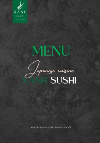 menu xanh sushi